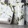 Adesivos de Parede Imitação Azulejo Mármore Autoadesivos à Prova d'Água e de Umidade Adesivos Decorativos para Parede de Fundo de TV de Sala de Estar