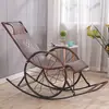 Poltrona reclinável fornecida de fábrica para idosos, adequada para sala de estar e varanda, cadeira de balanço de rattan sintético, cadeira de balanço portátil, adequada para pessoas preguiçosas se deitarem e dormirem