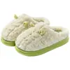 Pantuflas de algodón afelpado para mujer para el invierno 2026, nuevas pantuflas peludas cálidas antideslizantes de suela gruesa para el hogar para hombres en invierno