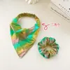 Miaode 2026 Nuevo Pañuelo Triángulo Gradiente Láser Accesorio Elástico para el Cabello Scrunchie Plisado Iridiscente Goma para Cola de Caballo Baja