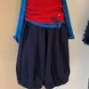 Conjunto Dopamina de Ropa para Niñas, Camisola de Punto Colorida en Capas de Otoño y Pantalones de Linterna de Lunares para Niñas Pequeñas