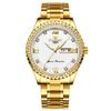 Reloj de Marca Famosa de Internet para Hombre Oro Tuhao Reloj No Mecánico Acero Luminoso Impermeable Reloj Dorado para Hombre Marca Regalo de Moda