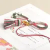 Kit de Accesorios para Llaveros DIY con Adornos Colgantes, Borlas, Colgantes, Borlas de Hilo de Algodón Tejido a Mano Estilo Étnico