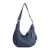 Bolsa de Tela de Nylon para Mujer 2025 Nueva Textura de Alta Gama Nicho Verano Versátil Gran Capacidad Un Solo Hombro Cruzada Tipo Dumpling