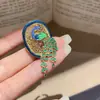 Anel Aberto Formato Asa com Pérola e Zircônia, Luxo Leve, Sensação de Alto Padrão, Design Estiloso e Versátil, Joia Elegante