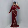 C7616 Transfronteiriço Aliexpress Amazon Moda Europeia e Americana Roupas Femininas Elegante Veludo Strass Vestido Vestido