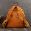 Mochila Popular de Cuero Curtido Vegetal Transfronteriza para Mujer, Bolso Escolar Vintage de Piel de Vaca de Primera Capa, Mochila Casual de Viaje