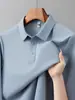 Camisa Polo de manga larga para hombre, sin arrugas, fácil de lavar, resistente a la deformación, atuendo de negocios con cuello, ropa de trabajo corporativa, en stock