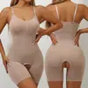 Ropa Europea y Americana Tallas Grandes Postparto Levantamiento de Cadera Sin Costuras Moldeadora de Cuerpo Completo para Mujer con Tirantes Moldeadora de Abdomen Moldeadora de Cuerpo de Una Pieza