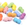 Cerámica Colorida Dibujos Animados Imitación Cacahuete Agujero Recto Cuentas Sueltas DIY Pulsera Linda Accesorios para Ensartar Cuentas al por Mayor