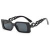 Gafas de sol de estilo retro, modernas, cuadradas, con temperamento de supermodelo europea y americana, para sesión de fotos callejeras de celebridades cibernéticas, con piernas huecas, para hombres y mujeres.