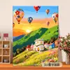 Pintura al Óleo Digital DIY de Paisaje al Atardecer, Pintura al Óleo Pastoral Pintada a Mano, Pintura al Óleo Acrílica Pintada a Mano