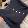 Cárdigan Pequeño de Punto 100% Lana Pura con Cuello en V y Mangas Largas Suéter de Punto Nuevo Primavera y Otoño 2025 Chaqueta Elegante Suave y Sedosa de Moda