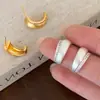 Pendientes de diseño nicho europeo y americano, irregulares, con circonita, cepillados, geométricos, cepillados, chapados en oro real, pendientes con sentido de diseño nicho