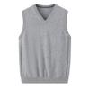 Eer Dos Factory Pure Cashmere Sweater V-neck Vest Sweater Sleeveless Homens de cor sólida colete de negócios Vest quente