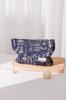 Nueva Bolsa Cosmética de Tela Bordada con Flores Frescas Ins Bolso de Mano para Mujer Bolsa Cuadrada Portátil con Cierre