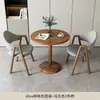 Conjunto de mesa e cadeiras simples, moderno, casual, pequeno, para recepção e negociação de apartamentos, para lojas de milk tea e café, mesa de jantar, pequena mesa redonda de varanda