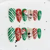 24 PIEZAS Colección de Arte para Uñas Bestseller Transfronterizo Navidad Halloween Flor Uñas Portátiles Ojo de Gato Halloween Piezas de Uñas Portátiles