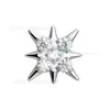 Brincos de Liga de Titânio F136, Piercings de Osso da Orelha Estrela de Oito Pontas com Zircônia, Piercings Labiais, Joias com Rosca Interna, Joias para Body Piercing