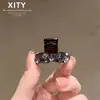 Nuevo y exquisito mini pasador de strass, elegante pasador para flequillo y lateral, accesorio versátil y elegante para el frente y el lateral del cabello