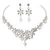 Traje de tocado nupcial accesorios para el cabello corona diadema aretes boda collar de boda coreana joyería accesorios de boda venta al por mayor