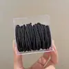 Prendedor de cabelo preto para rabo de cavalo alto para mulheres, altamente elástico e durável, não puxa nem deixa marcas no cabelo, faixa de cabelo, acessório de cabelo elástico