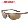 Gafas de Conducir de Medio Marco 8625 de Aluminio-Magnesio para Ciclismo al Aire Libre, Gafas de Sol Coloridas, Gafas de Sol Polarizadas con Protección Solar