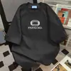 Camiseta de Manga Corta para Mujer con Estampado de Letras Simples Estilo Graffiti Tendencia Nacional Verano Nueva Casual Holgada Versátil