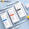 Caneta Gel Dongmi 911A Simples Transparente Haste Pressionada 0.5mm Preto Vermelho Azul Secagem Rápida Caneta Pincel Caneta de Assinatura para Escritório
