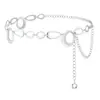 Acessórios de Corrente de Cintura Estilo Europeu e Americano, Corrente Redonda de Metal Brilhante de Alta Qualidade, Simples e Fashion para Calças Femininas