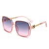 Óculos de Sol Uv400 Anti-Uv Runningjianghu Atacado Moda N Haste de Metal Quadrado Armação Grande Óculos de Sol para Mulheres Ins