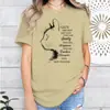 Camiseta de Manga Corta para Mujer Regalo para Amantes de los Gatos, Estampado de Gato de Buena Amiga, Ropa de Verano, Estampado de Frase Divertida de Gato