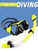 Equipo de Gafas de Buceo para Adultos Nuevo Traje Snorkel Dos Tesoros Impermeable Tubo de Snorkel Completamente Seco Natación Máscara para Miopía