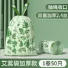Bolsas de basura engrosadas resistentes a desgarros y repelentes de mosquitos para uso doméstico, bolsas de cocina de mano con cordón, bolsas de plástico grandes extragruesas con camelia y artemisa