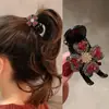 Grampo de Cabelo Flor de Trevo de Alto Padrão para Mulheres, Novo Pegador de Rabo de Cavalo Alto, Grampo para Prender o Cabelo na Parte de Trás da Cabeça, Grampo de Cabelo, Acessório de Cabelo