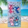 Toalla de Playa Estampada con Dibujos Animados Transfronterizos de Stitch para Niños, Toalla de Baño de Microfibra de Secado Rápido, Toalla de Playa Engrosada