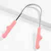 Raspador de Língua de Aço Inoxidável 304 Raspador de Língua Limpeza da Língua Refrescante de Hálito Raspador de Língua Portátil - Remova Saburra Lingual e Mau Hálito