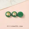 Nuevas Cuentas de Vidrio Imitación Jade Estilo Chino con Letras de Latón, Cuentas Sueltas para Collares y Pulseras Hechos a Mano DIY, Materiales y Accesorios para Joyería