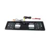 Câmera para placa de carro europeia com 8 luzes LED, visão noturna de alta definição, câmera de ré para carro com moldura de placa europeia