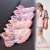 Tênis de Menina 2025 Novo Verão Malha Respirável Sapatos de Pai Infantil para Meninas Mais Velhas Elegante Primavera e Outono