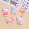 Corazón de Dibujos Animados Abrazándome Gatito Lindo Hecho a Mano DIY Joyería Casera Accesorios Pegamento de Crema Resina Pequeños Accesorios Material para Pasador de Pelo