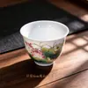 Juego de Tazas de Té de Cerámica Juego de Té Kung Fu Tazas de Degustación Azul y Blanco Esmalte Debajo Tazas para Beber Té Tazas de Té Retro Tazas de Aroma para Uso en Casa