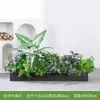 [Serie E100] Paisajismo de Plantas Verdes Macetero Combinado Maceta Decoración Planta Artificial Decoración de Paisaje Interior y Exterior