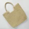 Bolso de hombro de paja de moda transfronterizo, bolso de mano nuevo para mujer, bolso tejido, bolso de playa, bolso tote de gran capacidad