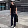 Pantalones a cuadros retro americanos para hombre, delgados de primavera y otoño, de alta calle acampanados, holgados rectos casuales deportivos