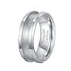 Anel Liso de Aço de Tungstênio Cor de Aço 8/6mm, Popular na Europa e América, Anel Semi-Acabado para Bricolagem, Pode Ser Re-Encrustado