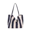 Bolsa Tote Grande de Listras Estilo Coreano Simples Casual Estilo Preguiçoso Bolsa de Ombro Moda para Estudante Feminina