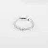 Anillo de apertura ajustable de cobre con incrustaciones de circonita, 26 letras del alfabeto inglés, joyería de moda de alto nivel y temperamento, para cruzar fronteras