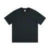 Camiseta básica simple de manga corta para hombre, color liso, algodón peinado de alta gramaje (230g), cuello redondo, corte holgado, hombros caídos, estilo para parejas, para verano