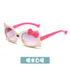Óculos de Sol Cartoon de Gato Estilo Novo para Crianças, Óculos Fofos de Gatinha com Laço de Princesa, Protetor Solar e Óculos de Proteção Solar Gato Kt, Adorável